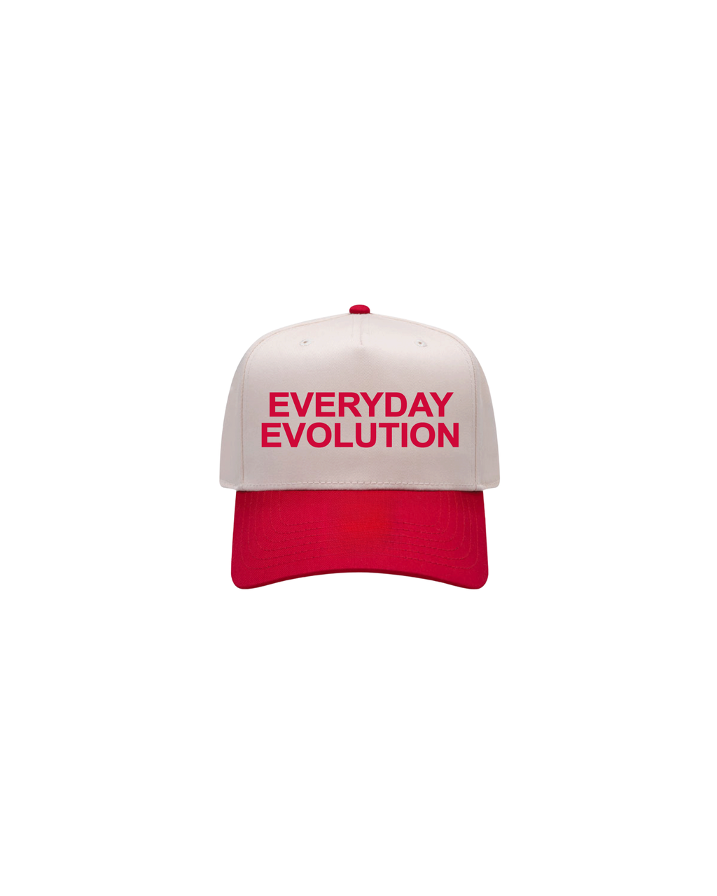 EVERYDAY EVOLUTION HAT - RED/NATURAL
