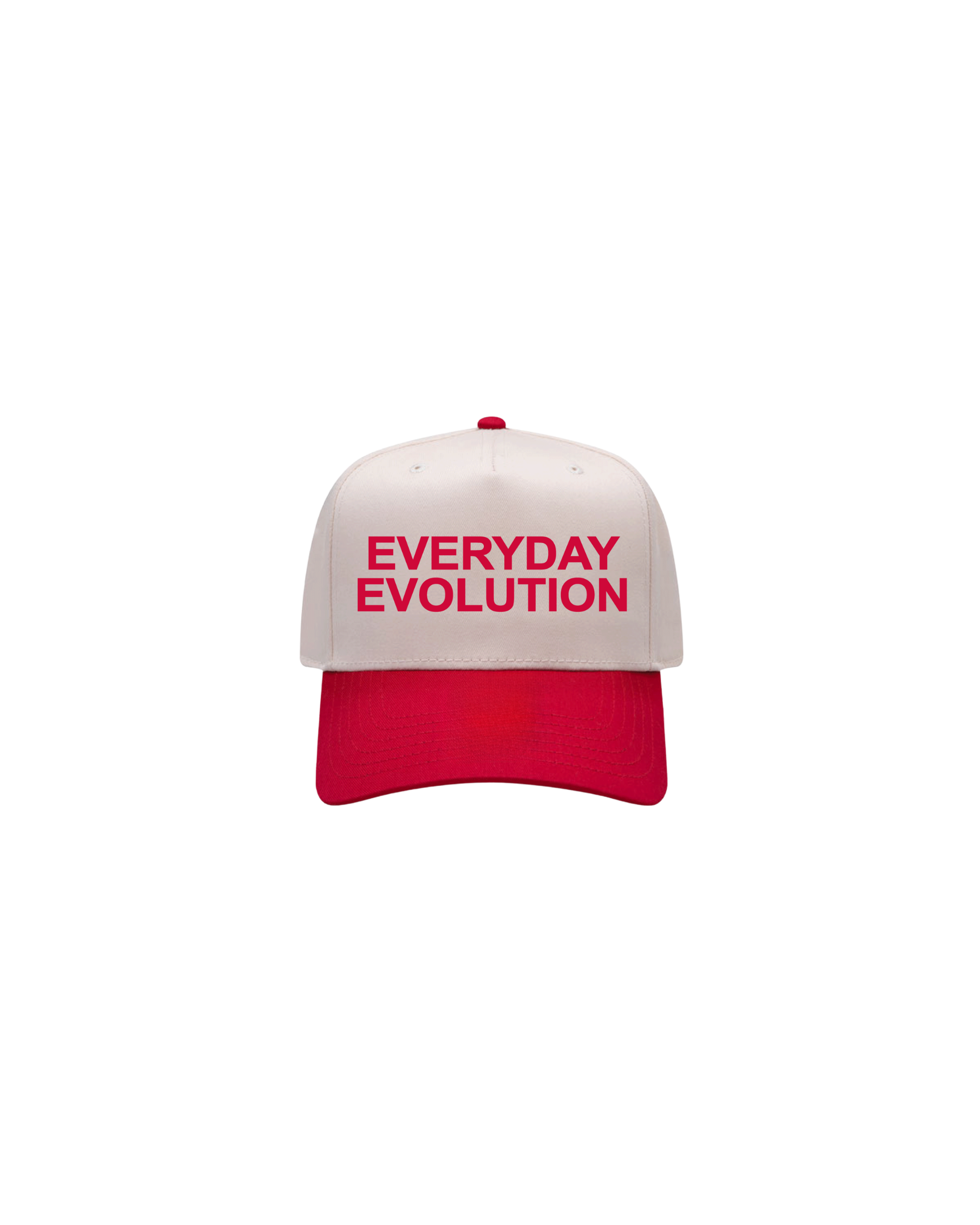 EVERYDAY EVOLUTION HAT - RED/NATURAL