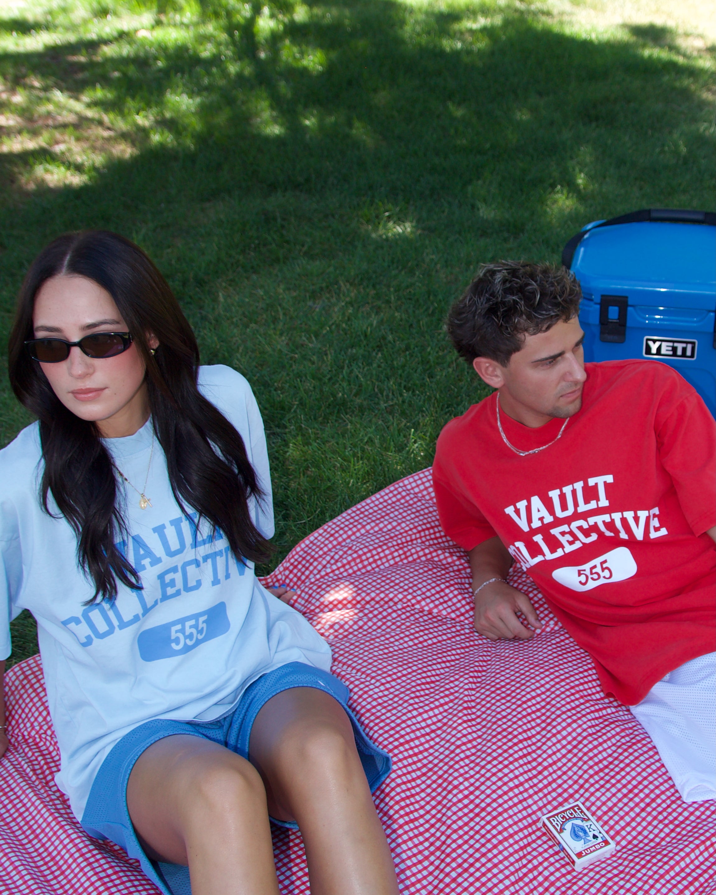 555UMMER TEE - BLUE
