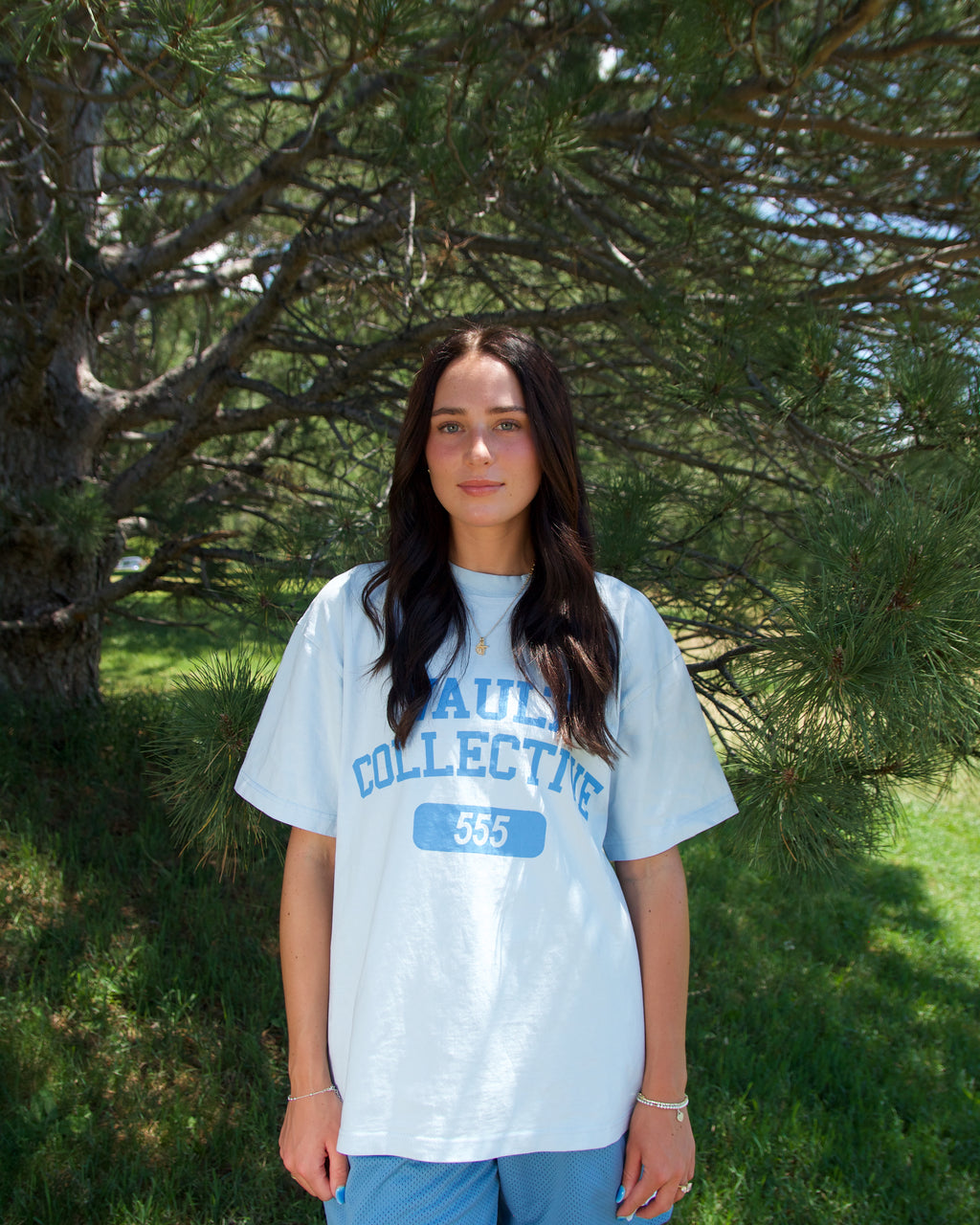 555UMMER TEE - BLUE