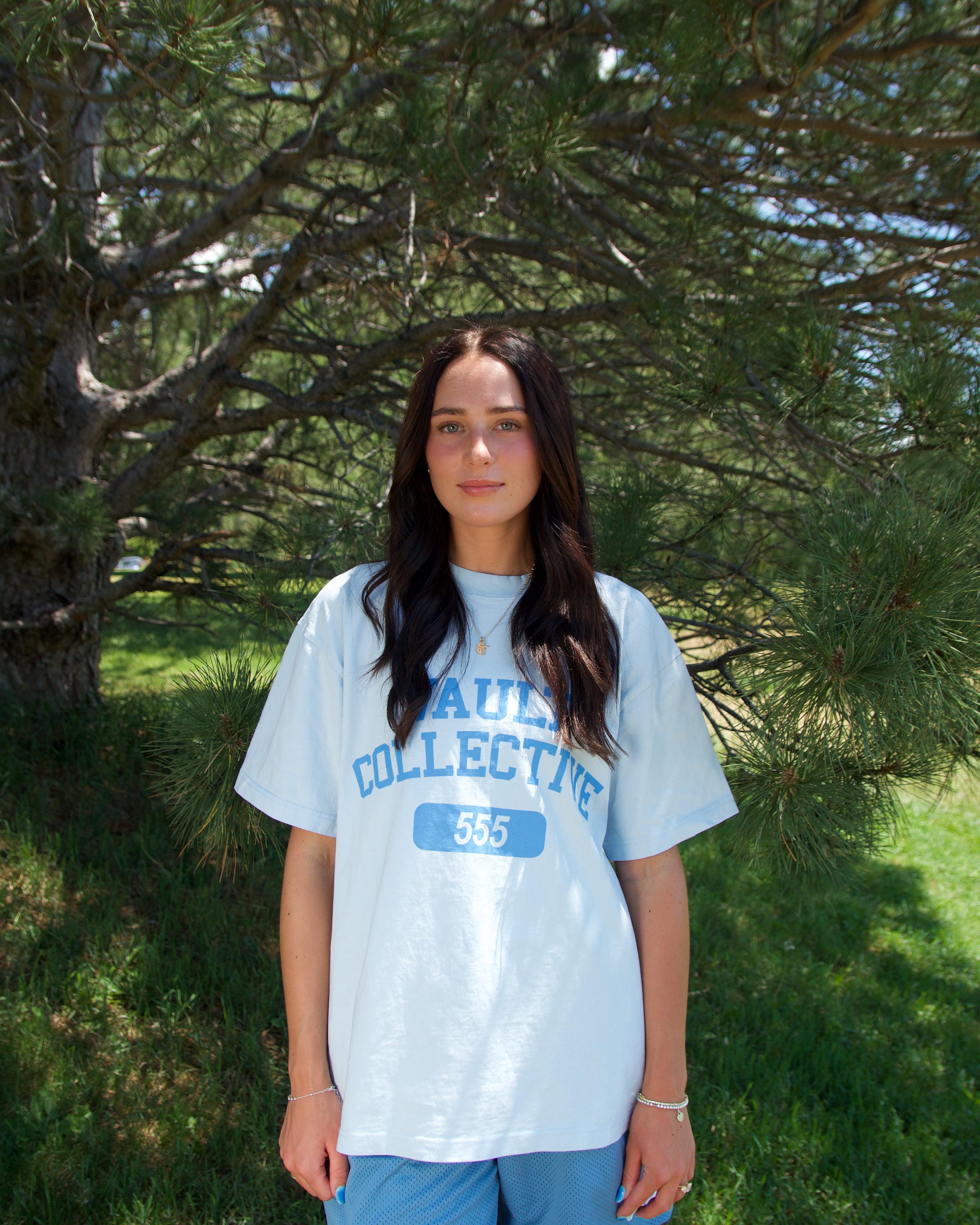 555UMMER TEE - BLUE