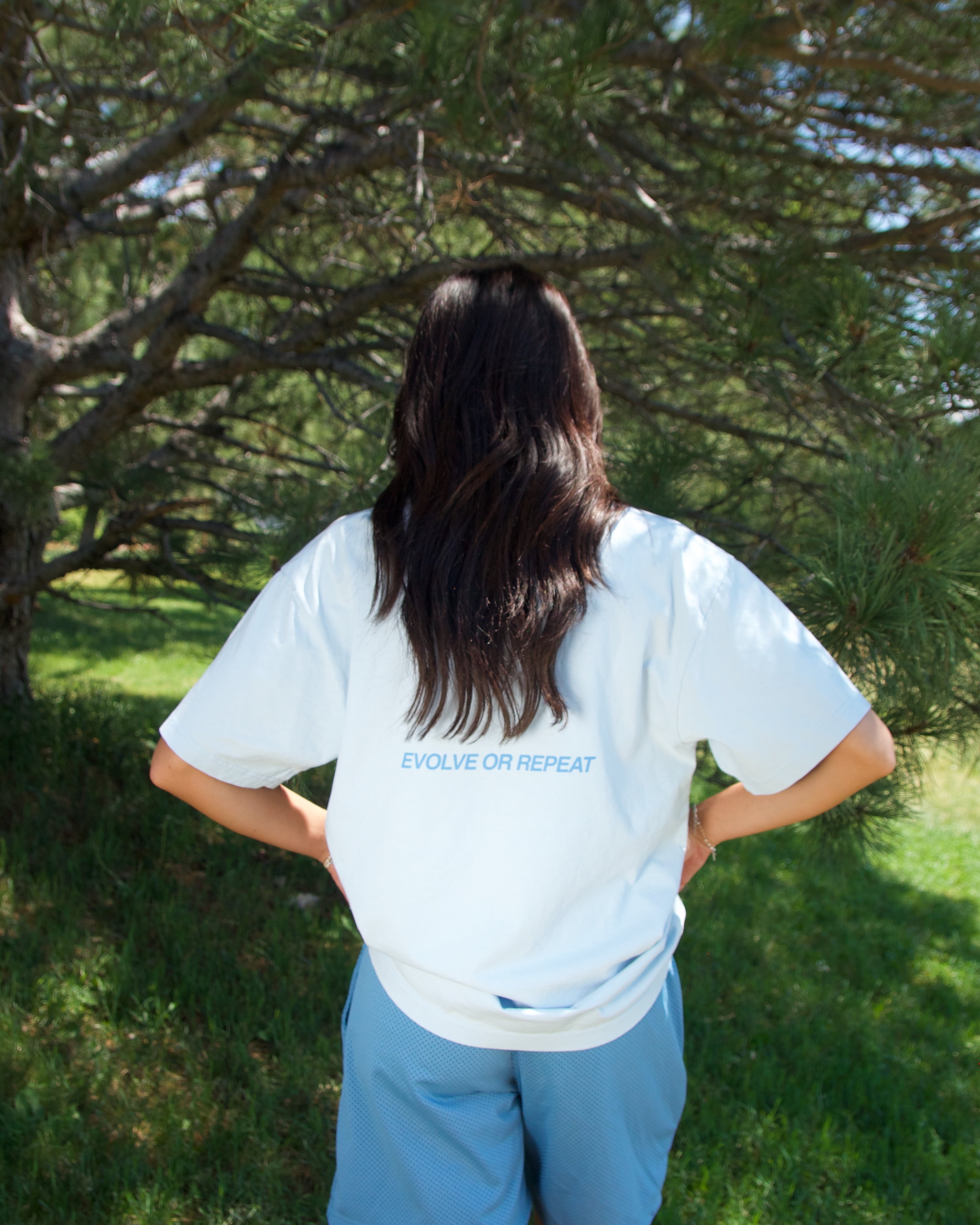 555UMMER TEE - BLUE