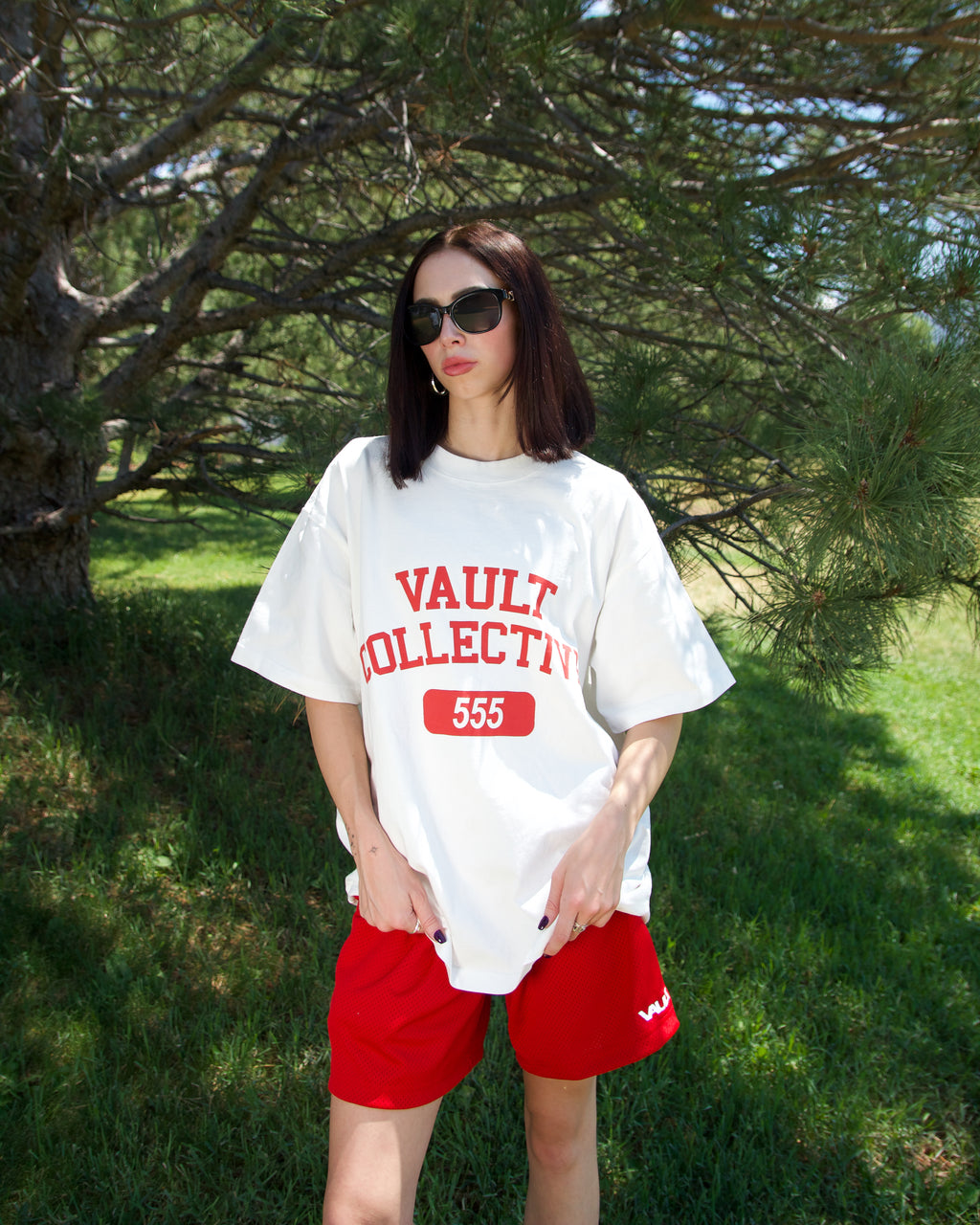 555UMMER MESH SHORT - RED