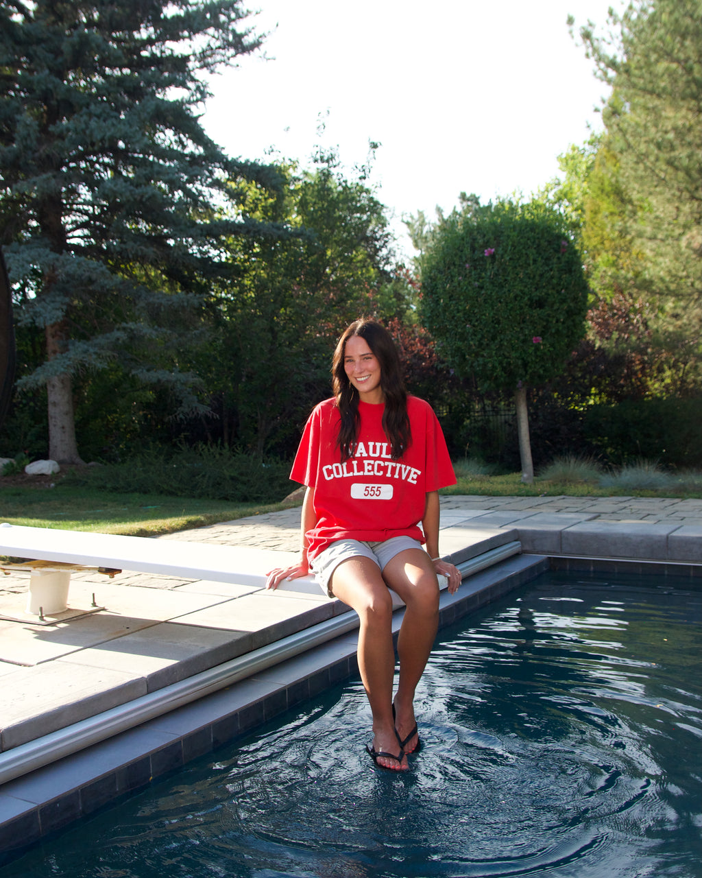 555UMMER TEE - RED